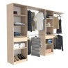 EKIPA Dressing extensible - 2 colonnes avec 2 tiroirs et 10 étageres