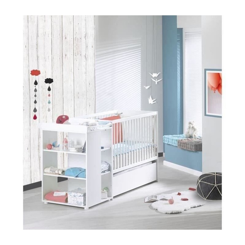 SAUTHON ELOI Lit Combiné 3 en 1 Évolutif 60 x 120 en 90x190 cm - Bla SAUTHON ELOI Lit Combiné 3 en 1 Évolutif 60 x 120 en 90x190 cm - Bla