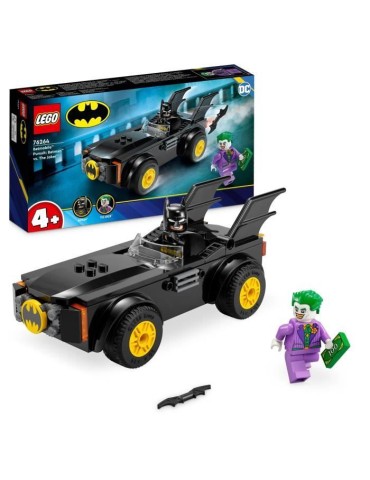 LEGO DC 76264 La Poursuite du Joker en Batmobile, Jouet de Voiture, avec Brique de Démarrage Super-Héros