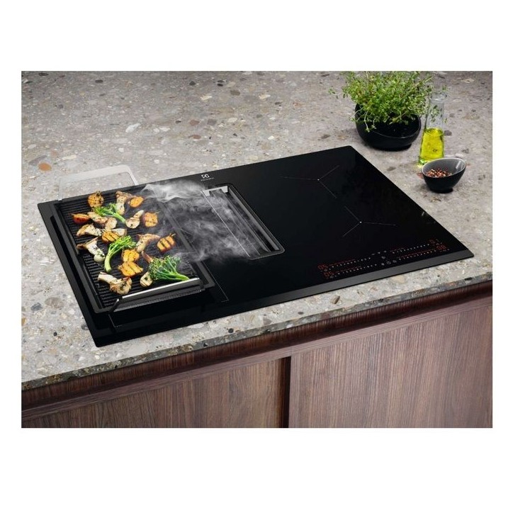 Plaque de cuisson aspirante a induction - ELECTROLUX - 4 foyers - 78 x 52 cm - KCC83443 Plaque de cuisson aspirante a induction - ELECTROLUX - 4 foyers - 78 x 52 cm - KCC83443