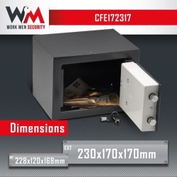 Coffre fort électronique - Work Men Security - CFE172317 - Dimensions