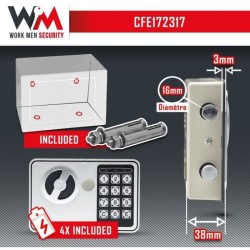 Coffre fort électronique - Work Men Security - CFE172317 - Dimensions