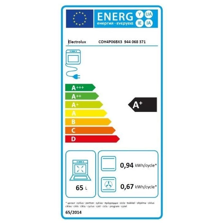 Four encastrable multifonction pyrolyse - ELECTROLUX - COH4P06BX3 - Inox - Anti-trace - Porte froide - 25 programmes de cuisson Four encastrable multifonction pyrolyse - ELECTROLUX - COH4P06BX3 - Inox - Anti-trace - Porte froide - 25 programmes de cuisson