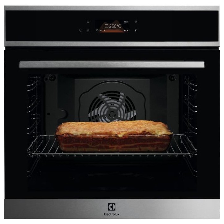 Four Pyrolyse - Chaleur tournante pulsée - ELECTROLUX EOF8P08X - 99 recettes automatiques - Interface tactile - Porte froide Four Pyrolyse - Chaleur tournante pulsée - ELECTROLUX EOF8P08X - 99 recettes automatiques - Interface tactile - Porte froide