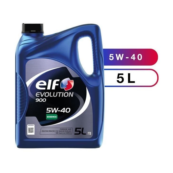Huile moteur essence - ELF - EVOLUTION 900 5W-40 - 5L Huile moteur essence - ELF - EVOLUTION 900 5W-40 - 5L