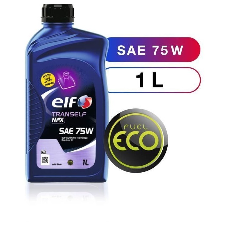 Huile de transmission - ELF - Tranself NFX SAE 75W - 1L Huile de transmission - ELF - Tranself NFX SAE 75W - 1L
