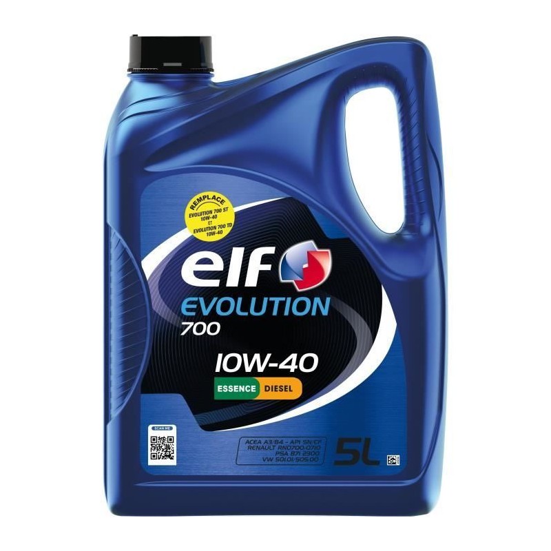 Huile moteur - ELF - Evolution 700 10W-40 - 5L Huile moteur - ELF - Evolution 700 10W-40 - 5L