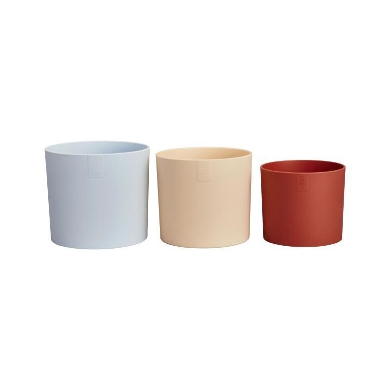ELHO Pots de fleur Lex Pott - Set 14 cm - Bleu Rose Orange - L 14 x W ELHO Pots de fleur Lex Pott - Set 14 cm - Bleu Rose Orange - L 14 x W