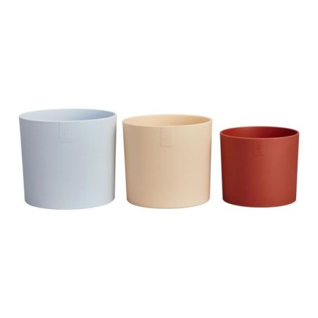 ELHO Pots de fleur Lex Pott - Set 14 cm - Bleu Rose Orange - L 14 x W