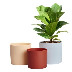 ELHO Pots de fleur Lex Pott - Set 14 cm - Bleu Rose Orange - L 14 x W