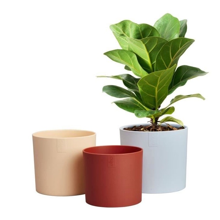 ELHO Pots de fleur Lex Pott - Set 14 cm - Bleu Rose Orange - L 14 x W 13.8 x H 12 cm - Intérieur - 100% recyclé ELHO Pots de fleur Lex Pott - Set 14 cm - Bleu Rose Orange - L 14 x W 13.8 x H 12 cm - Intérieur - 100% recyclé