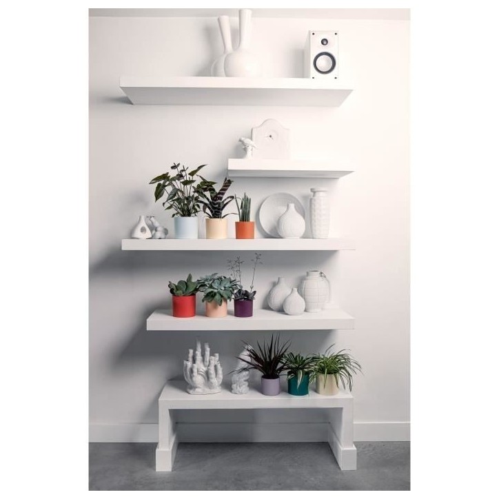 ELHO Pots de fleur Lex Pott - Set 14 cm - Bleu Rose Orange - L 14 x W 13.8 x H 12 cm - Intérieur - 100% recyclé ELHO Pots de fleur Lex Pott - Set 14 cm - Bleu Rose Orange - L 14 x W 13.8 x H 12 cm - Intérieur - 100% recyclé