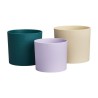 ELHO Pots de fleur Lex Pott - Set 14 cm - Blanc Vert Violet - L 14 x W