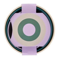 ELHO Pots de fleur Lex Pott - Set 14 cm - Blanc Vert Violet - L 14 x W