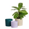 ELHO Pots de fleur Lex Pott - Set 14 cm - Blanc Vert Violet - L 14 x W