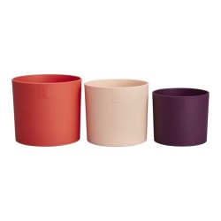 ELHO Pots de fleur Lex Pott - Set 14 cm - Rouge Rose Violet - L 14 x W