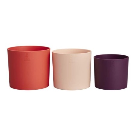 ELHO Pots de fleur Lex Pott - Set 14 cm - Rouge Rose Violet - L 14 x W