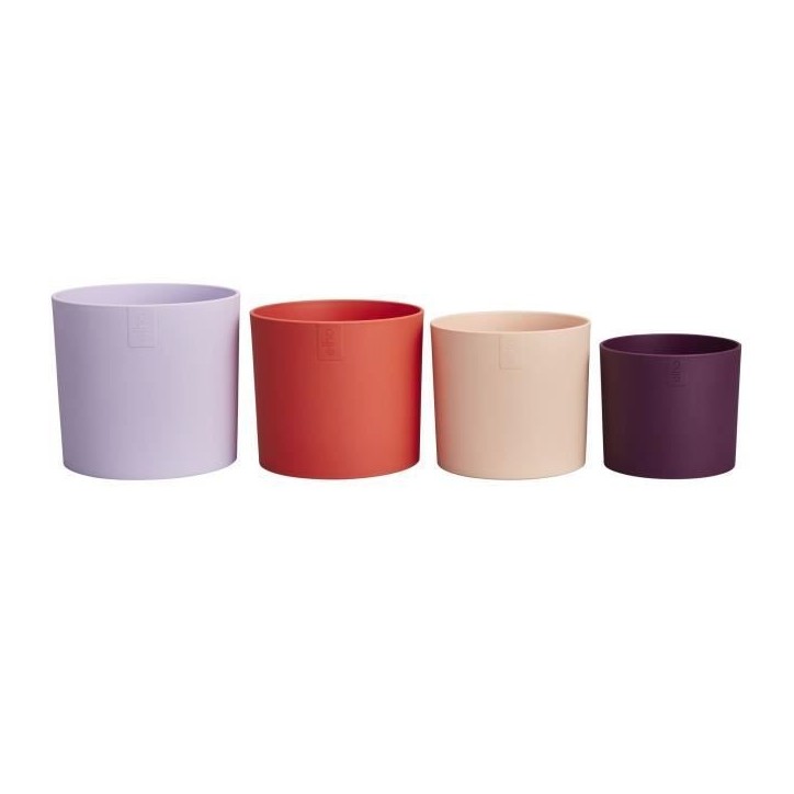 ELHO Pots de fleur Lex Pott - Set 15 cm - Violet Rouge Rose Violet - L 15 x W 14.8 x H 14 cm - Intérieur - 100% recyclé
