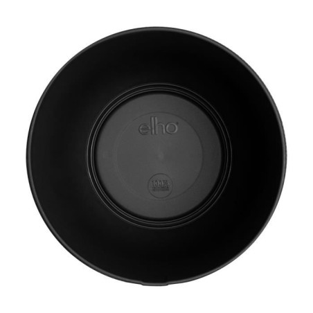 ELHO Pot de fleur Jazz Rond - Noir - Ø 26 x H 24 cm - Intérieur - 100% recyclé
