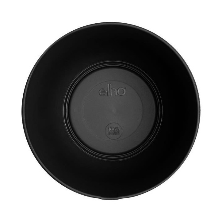 ELHO Pot de fleur Jazz Rond - Noir - Ø 26 x H 24 cm - Intérieur - 100% recyclé