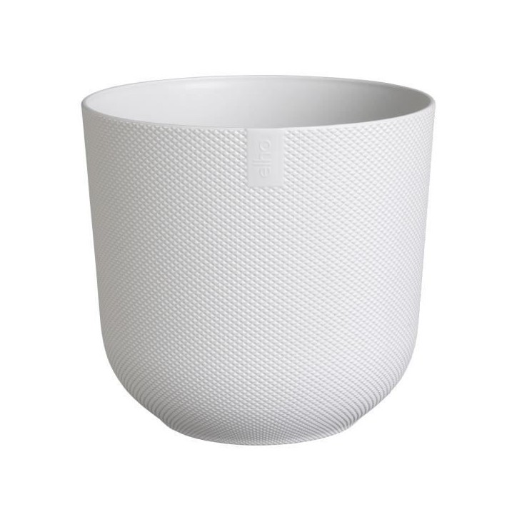ELHO Pot de fleur Jazz Rond - Blanc - Ø 26 x H 24 cm - Intérieur - 100% recyclé