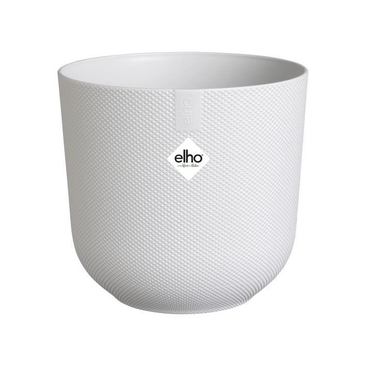 ELHO Pot de fleur Jazz Rond - Blanc - Ø 26 x H 24 cm - Intérieur - 100% recyclé