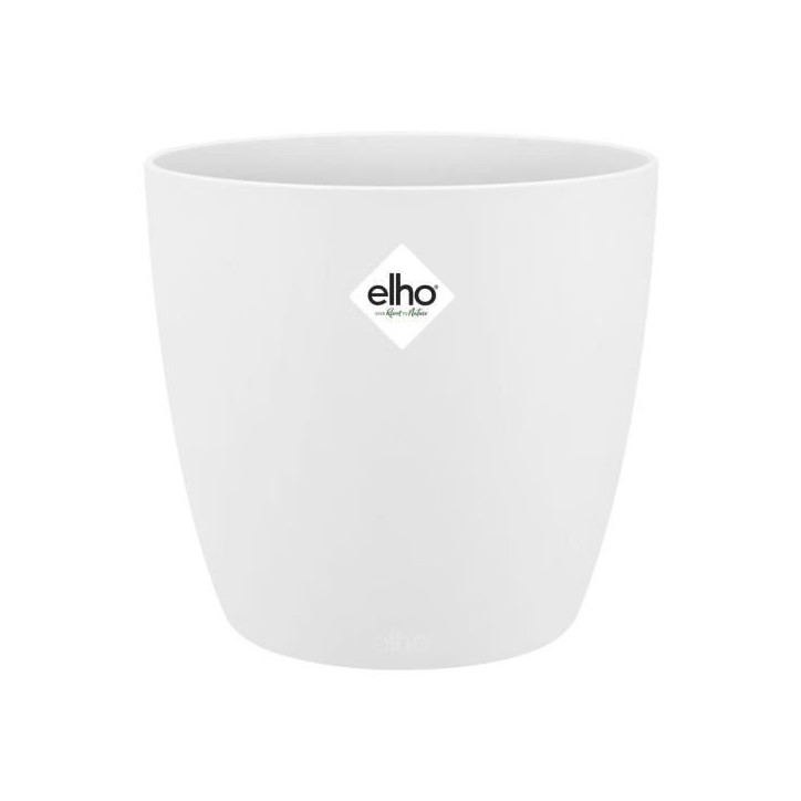 ELHO Pot de fleur BRUSSELS rond - Ø 29.5 x H 27.1 cm - Blanc