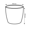 ELHO Pot de fleur BRUSSELS rond - Ø 29.5 x H 27.1 cm - Blanc