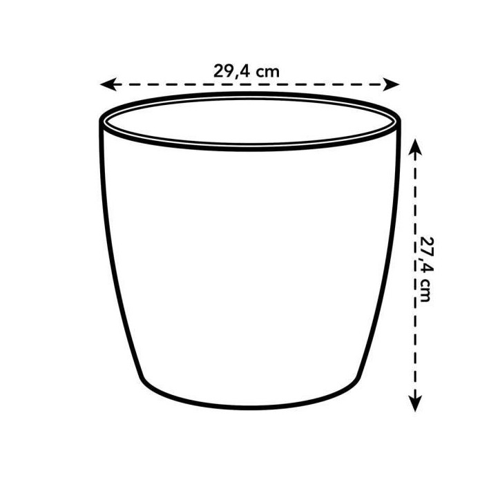 ELHO Pot de fleurs Brussels Rond - Ø 30 x H27,1 cm - Anthracite