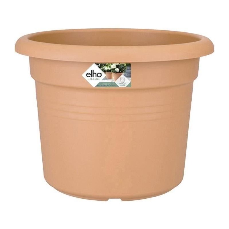ELHO Pot de fleurs Rond GREEN BASICS - Plastique - Ø38,8 x H30 cm - T ELHO Pot de fleurs Rond GREEN BASICS - Plastique - Ø38,8 x H30 cm - T