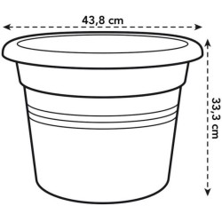 ELHO Pot de fleurs Green Basics cilinder - Ø 43,8 x H 33,8cm - Terre