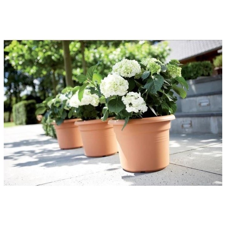 ELHO Pot de fleurs Green Basics cilinder - Ø 43,8 x H 33,8cm - Terre cuite doux ELHO Pot de fleurs Green Basics cilinder - Ø 43,8 x H 33,8cm - Terre cuite doux