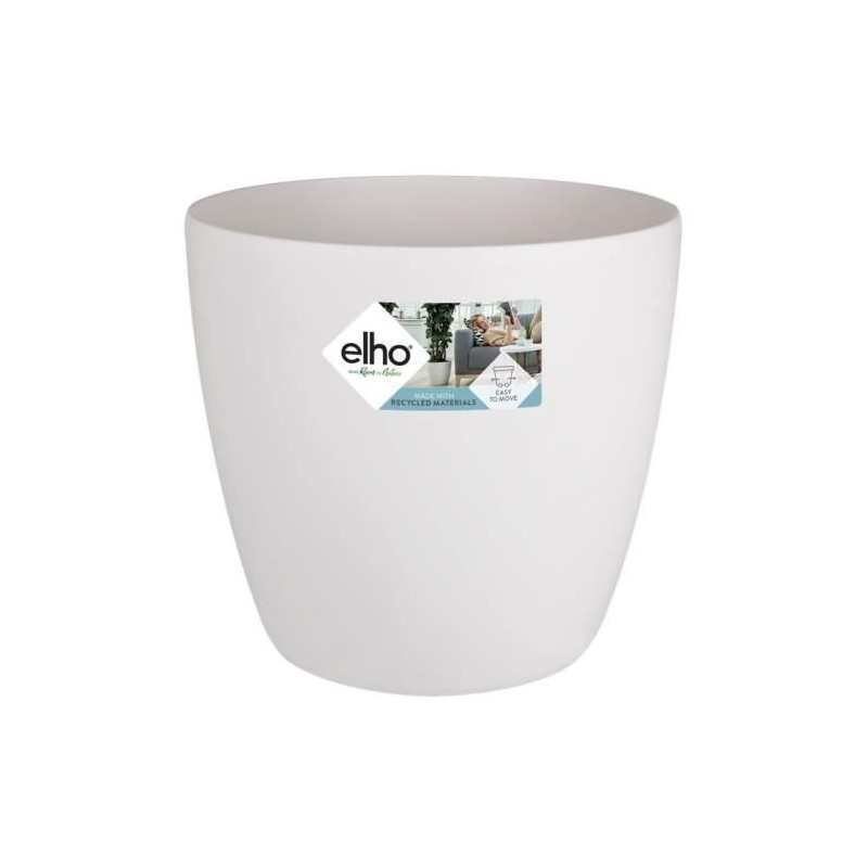 ELHO Pot de fleurs rond Brussels avec roues - Ø 47 x H 44 cm - Intér