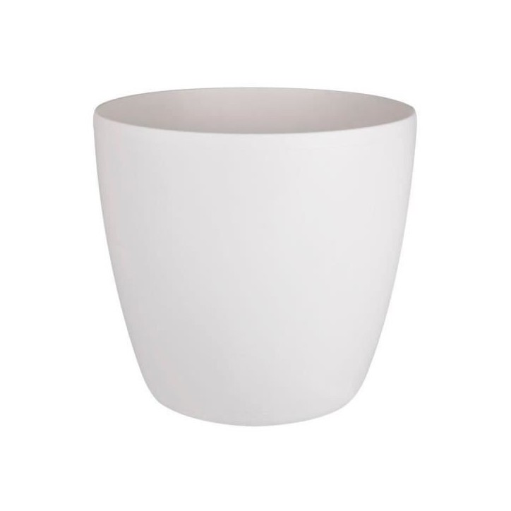 ELHO Pot de fleurs rond Brussels avec roues - Ø 47 x H 44 cm - Intérieur - 100% recyclé - Blanc ELHO Pot de fleurs rond Brussels avec roues - Ø 47 x H 44 cm - Intérieur - 100% recyclé - Blanc