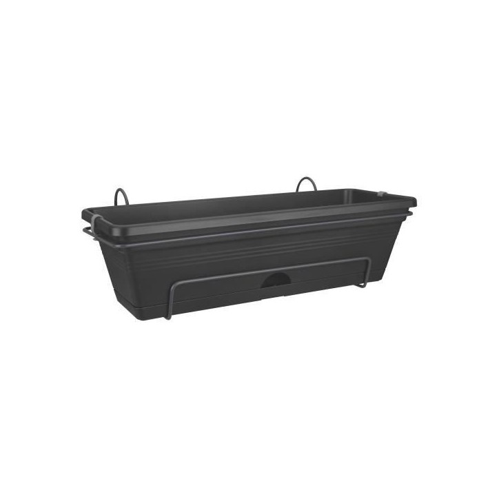 ELHO Balconniere Green Basics Allin1 - Extérieur & Balcon - L 25,7 x W 47,3 x H 16,7 cm - Vivre noir