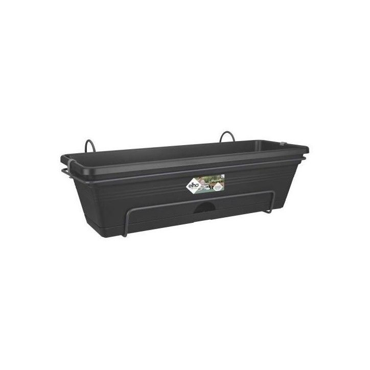 ELHO Balconniere Green Basics Allin1 - Extérieur & Balcon - L 25,7 x W 47,3 x H 16,7 cm - Vivre noir