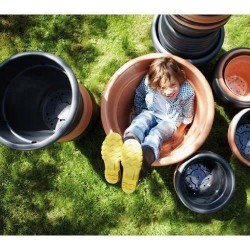 ELHO Pot de fleurs Green Basics Cilinder - Ø 64 x H 49 cm - Extérieu