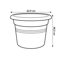 ELHO Pot de fleurs Green Basics Cilinder - Ø 64 x H 49 cm - Extérieu