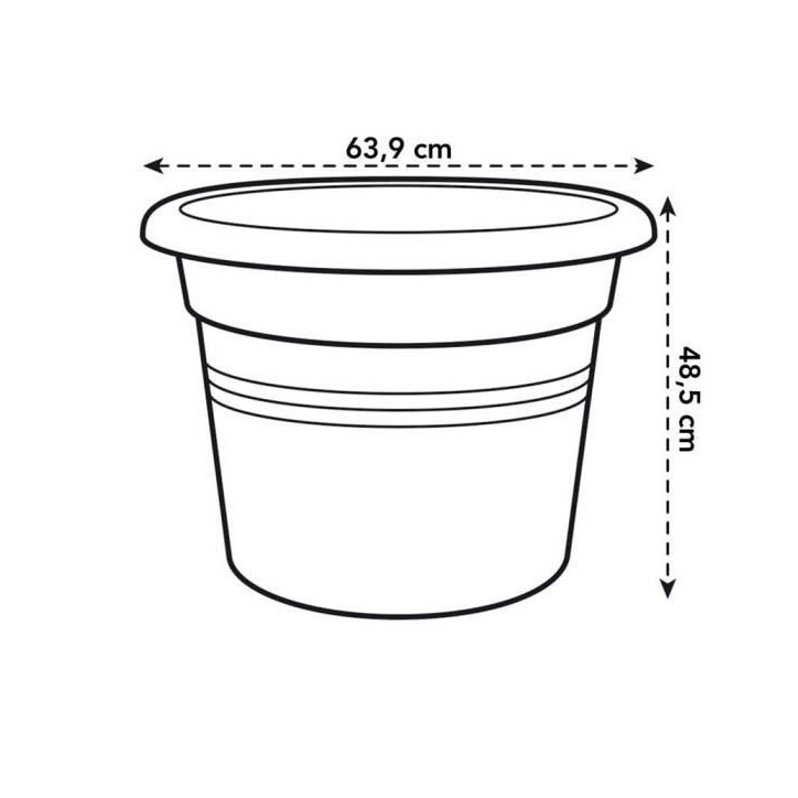 ELHO Pot de fleurs Green Basics Cilinder - Ø 64 x H 49 cm - Extérieur - 100% recyclé - Noir ELHO Pot de fleurs Green Basics Cilinder - Ø 64 x H 49 cm - Extérieur - 100% recyclé - Noir