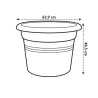 ELHO Pot de fleurs Green Basics Cilinder - Ø 64 x H 49 cm - Extérieu