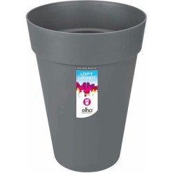 ELHO Pot de fleur Rond Loft Urban - Ø 34 x 45,6 cm - 23 l - Gris anth