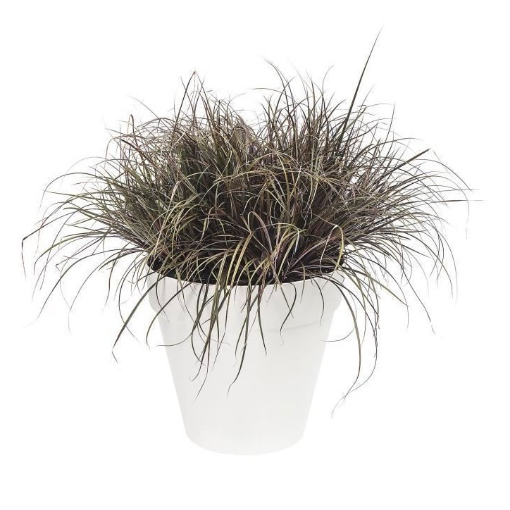 ELHO Pot de fleur rond LOFT URBAN - 48 L - Ø 50 x H.44 cm - Blanc - Plastique ELHO Pot de fleur rond LOFT URBAN - 48 L - Ø 50 x H.44 cm - Blanc - Plastique