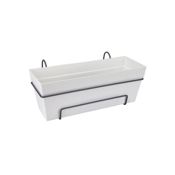 ELHO Balconniere Loft Urban Allin1 - L 49 x W 27 x H 21 cm - Balcon, extérieur - 100% recyclé - Blanc