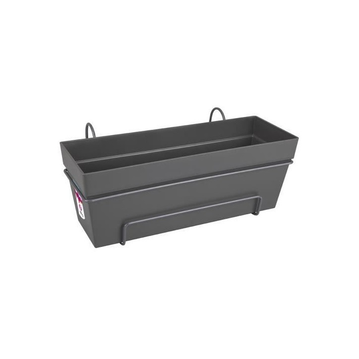ELHO Balconniere Loft Urban Allin1 - L 49 x W 27 x H 21 cm - Balcon, extérieur - 100% recyclé - Noir ELHO Balconniere Loft Urban Allin1 - L 49 x W 27 x H 21 cm - Balcon, extérieur - 100% recyclé - Noir
