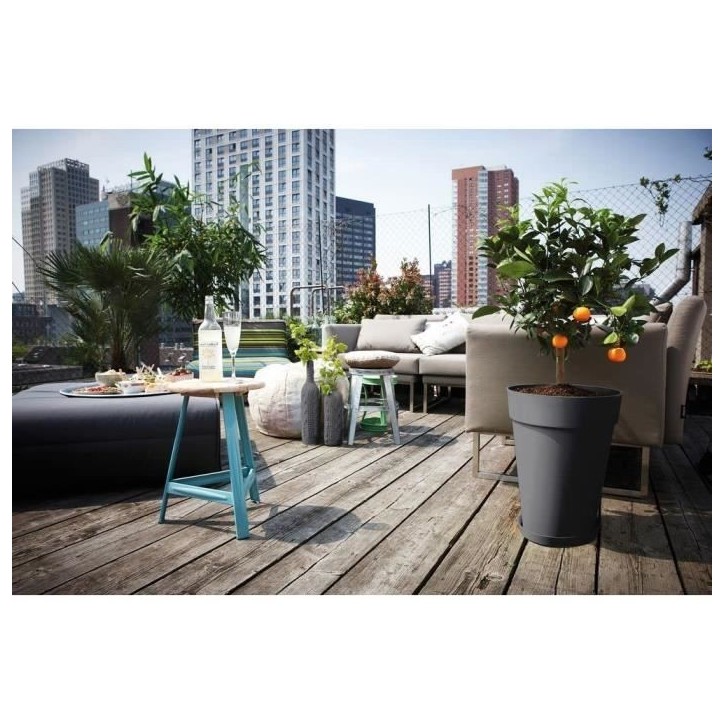 ELHO Soucoupe ronde Loft Urban - Ø 30 cm - Gris anthracite ELHO Soucoupe ronde Loft Urban - Ø 30 cm - Gris anthracite