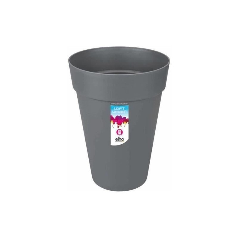 ELHO Pot de fleurs Loft Urban rond Haut - Ø 42 x H 56 cm - Extérieur ELHO Pot de fleurs Loft Urban rond Haut - Ø 42 x H 56 cm - Extérieur