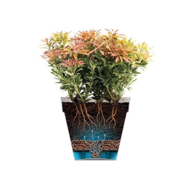 ELHO Pot de fleurs Loft Urban rond Haut - Ø 42 x H 56 cm - Extérieur - 100% recyclé - Noir