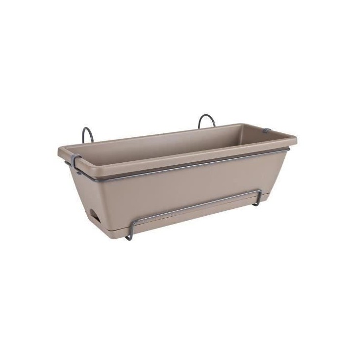 ELHO Balconniere BARCELONA ALLIN1 - 9L - 49,5x27,5x18,5cm - Balcon: extérieur - Marron - 100% recyclé