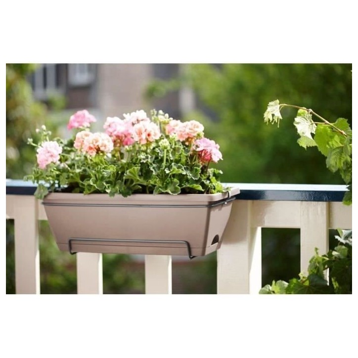 ELHO Balconniere BARCELONA ALLIN1 - 9L - 49,5x27,5x18,5cm - Balcon: extérieur - Marron - 100% recyclé