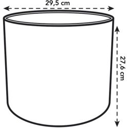 ELHO Pot de fleurs rond B.FOR Soft - Plastique - Ø29,5 x H 27,6 cm -